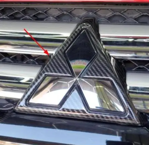 For Mitsubishi Eclipse Cross 2018 2019 2020 2021 2022 Car Front Grill Centre Logo Frame Central Panel Sequin Cover Trim Sticker