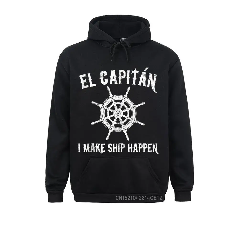 Wholesale Youth Sweatshirts El Capitan I Make Ship Happen Pontoon Boat Boating Lake Gift Sweats Hoodies Long Sleeve Hoods Cozy