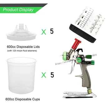 High Quanlity LVLP Spray Gun L-898 Spray Gun 1.3mm Stainless Nozzle with 600CC Cup for Car Paint Professional Airbrush Paint