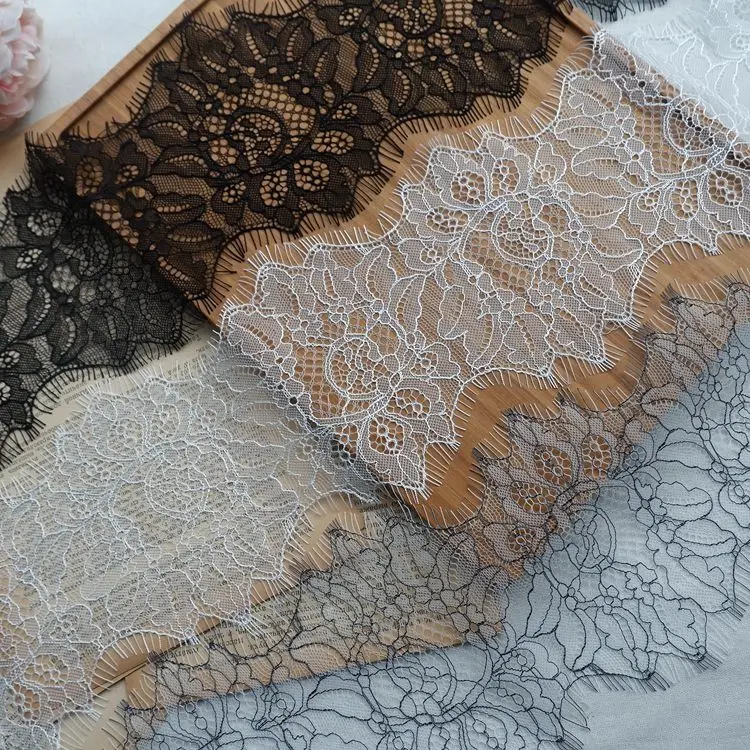 3Meters Delicate Eyelash Lace Fabric Diy Clothing Yarn Stitching Decorative Fabric