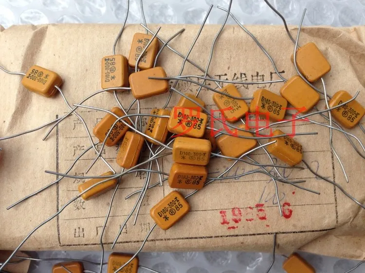 Capacitor de mica prata cy 100v300p ou mais de mica, capacitor de ajuste de mica atualizado, estoque antigo