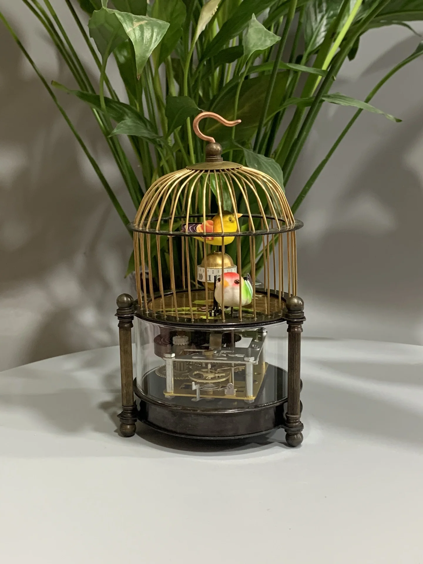 Exquisite Chinese Collection Home Decoration Copper Birdcage Mechanical Watch/Many Colors Shipped Randomly