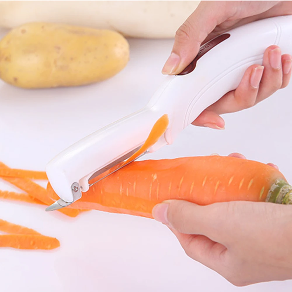 Electric Fruit Vegetable Apple Peeler For Knife Potato Peelers Carrot Slicer Kitchen Gadgets Batteries Not Included