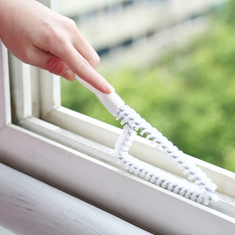 Window Cleaning Tools Window Slot Cleaning Brush Kitchen Stove Cushion Scrubbing Bench Scrubbing White Triangluar Brushes