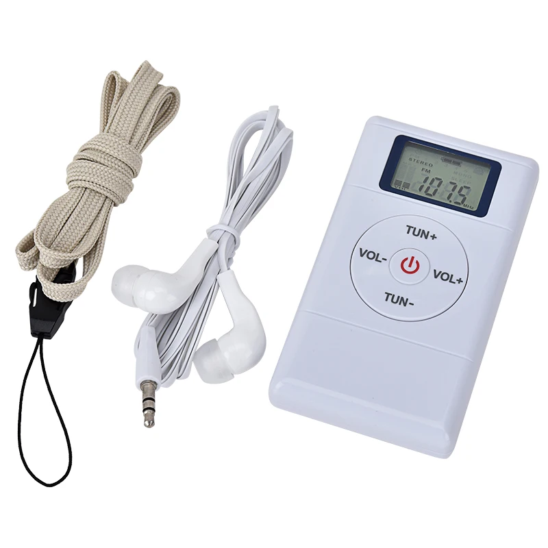 Мини FM-радио портативный 60-108 МГц DSP радиоприемник с стерео наушниками гарнитура перезаряжаемый аккумулятор приемник