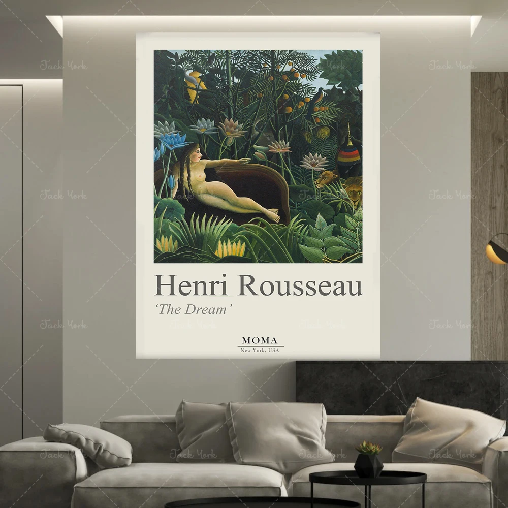 

Henri Rousseau poster, Museum of Modern Art, Exbhibition poster, Henri Rousseau the Dream, MoMA art exhibition print, Art Print