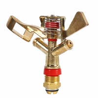 1/2in Brass Rocker Arm Water Sprinkler 360 Degree Automatic  Mist Spray Nozzle Garden Lawn Irrigation Watering Sprinkler