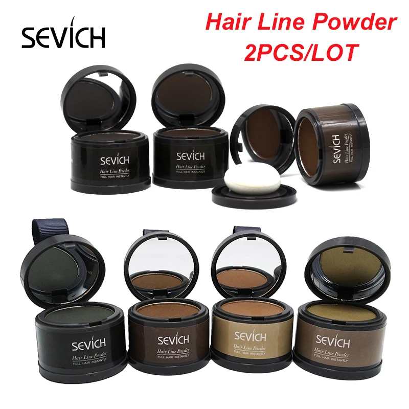 Sevich Hair Line Powder 2pcs/lot WaterProof Hair Shadow Powder Edge Control Root Cover Up Instant Hair Fluffy Powder Concealer