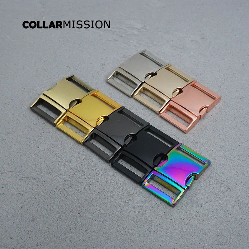 50pcs/lot Side release metal buckle kirsite DIY dog collars accessory durable high quality retailing 25mm webbing 8 kinds