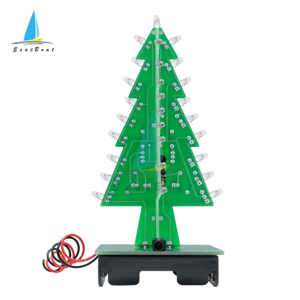 Three-Dimensional 3D Christmas Tree LED DIY Kit LED Flash Circuit Kit Electronic Fun Suite Christmas Gift Holiday Decoration