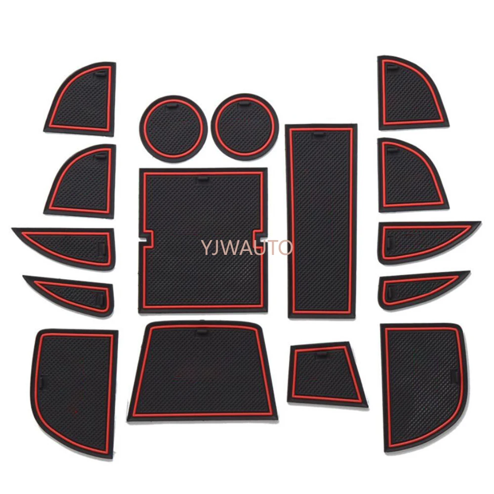 Door Slot Mat for Mazda CX-5 2013 2014 Gate Groove Cushion Car Door Rubber Cup Holder Mats Anti-slip Carpets Position