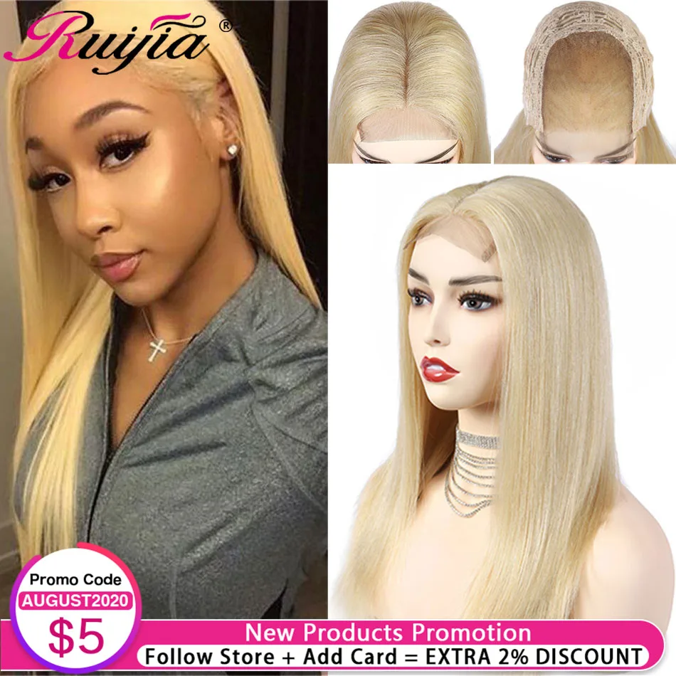 613 Blonde Wig 4x4 Lace Closure Wig Smooth Human Hair Wigs for Women Remy Straight Blonde Lace Wig Human Brazilian Hair Wig Sale