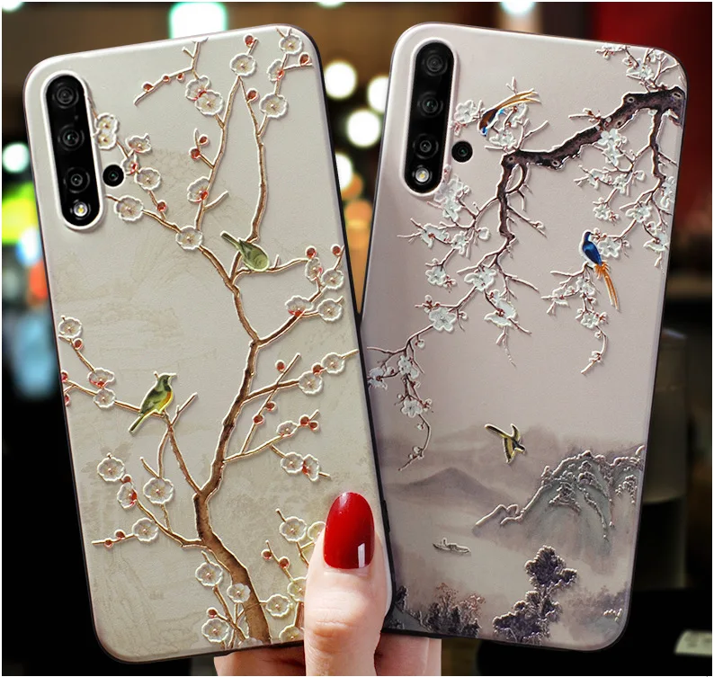 3D Relief Floral Phone Case For Huawei Nova 5T 5i Nova 2 Plus Nova Lite 2017 Case TPU Silicon Cover For Huawei Nova 2 plus Capa