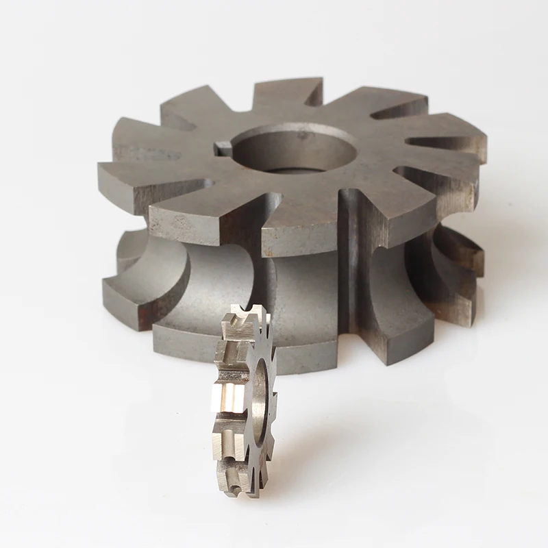 High speed steel concave semicircle milling cutter, arc milling cutter, 45mm-75mm diameter, concave Radius milling cutter