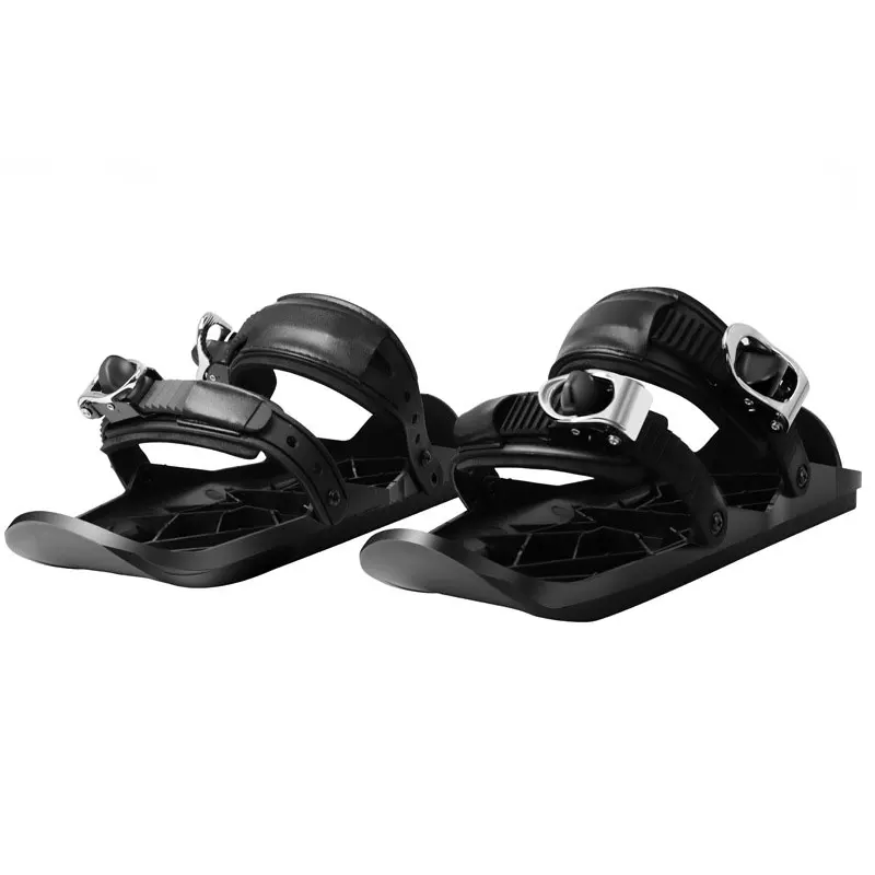 Nylon Adult Black Neutral Winter Ski Shoes, Two-Way Skis, Mini Snow Skating Outdoor Sports Skiing, Snowboard