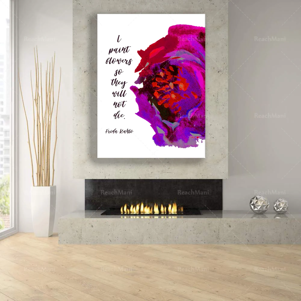 Quote: I paint flowers so they will not die. Famous Female Artist Art Printable | Gift for Painters | Creative Inspiration