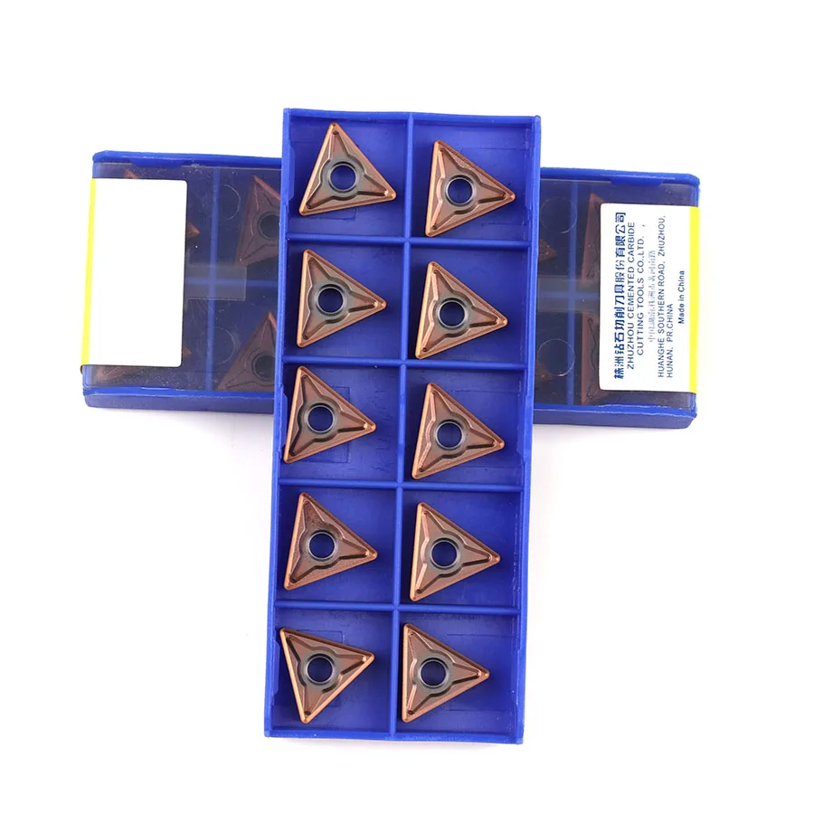 Herramienta de torneado de cuchillas de corte recubiertas, TNMG160404-EM YBG205, PVD, para torno CNC de acero inoxidable, superaleación y acero