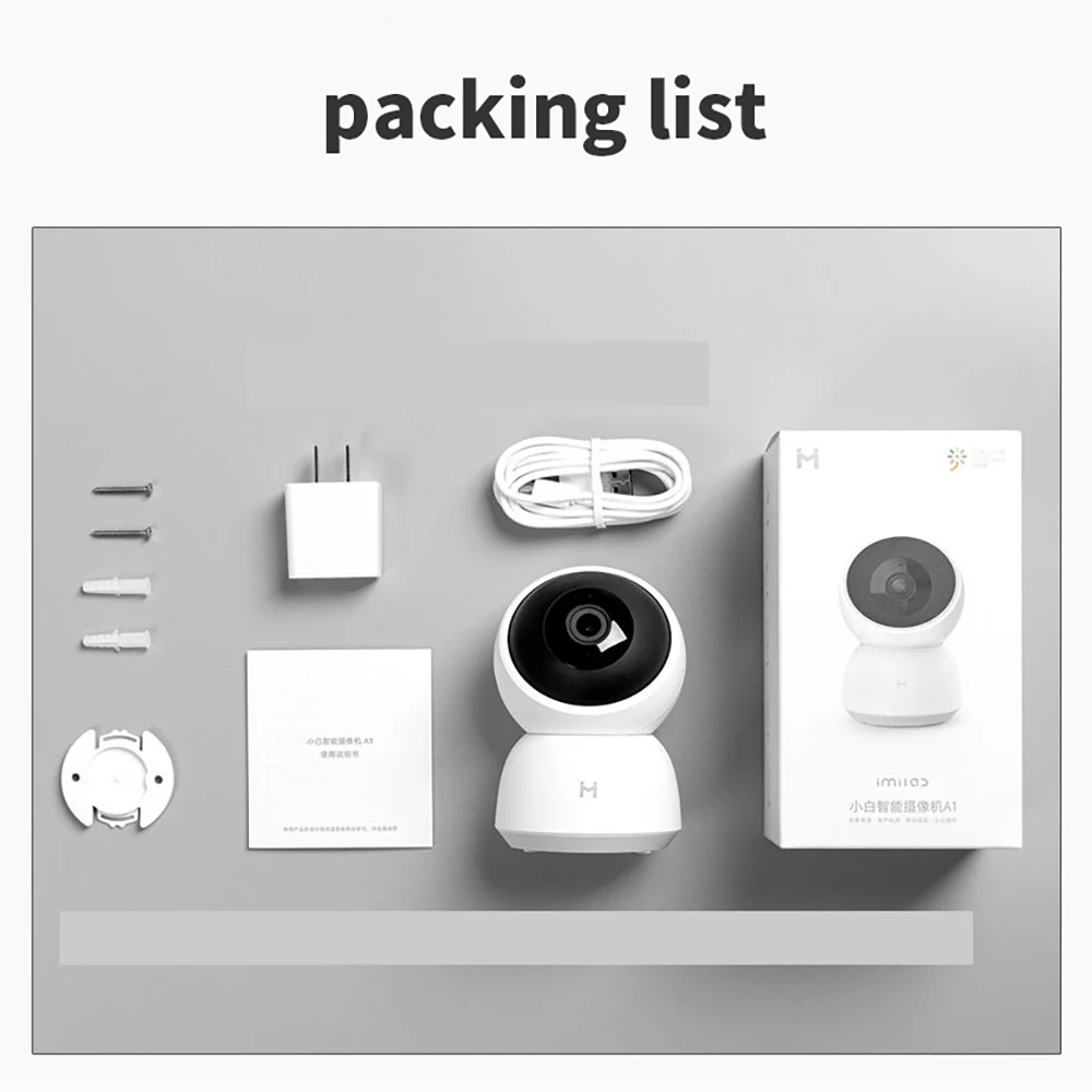 Versione globale Webcam di rete IP A1 WiFi 1296P HD telecamera IP videocamera di sorveglianza per visione notturna per la sicurezza interna domestica