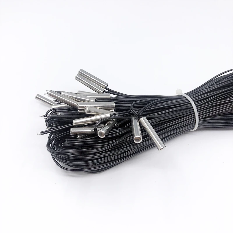 10pcs/lot 3950 NTC10K 5*25MM B3950 NTC Temperature Sensor 10k-+1% 10K NTC Sensor 2M thermistor ntc