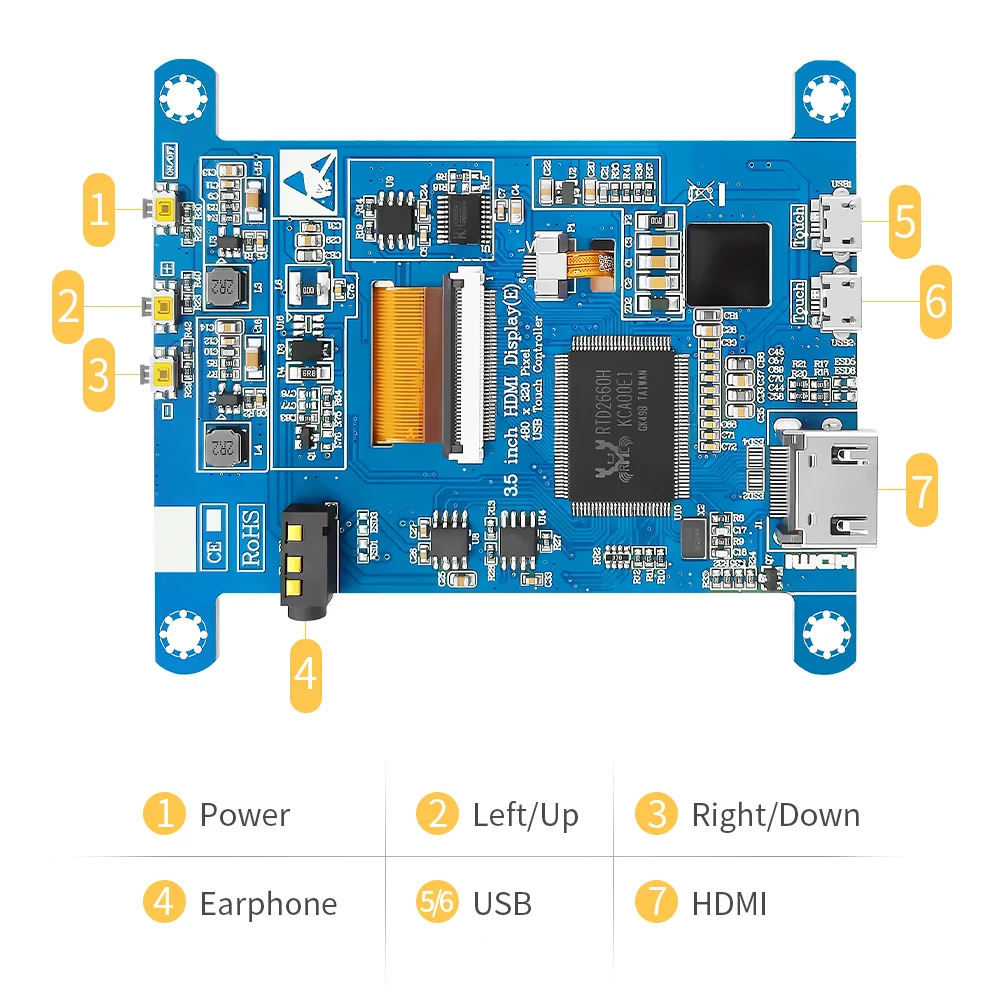 3.5inch HDMI-Compatible LCD display factory custom OEM module for raspberry PI tft  display with touch panel Electronic screen