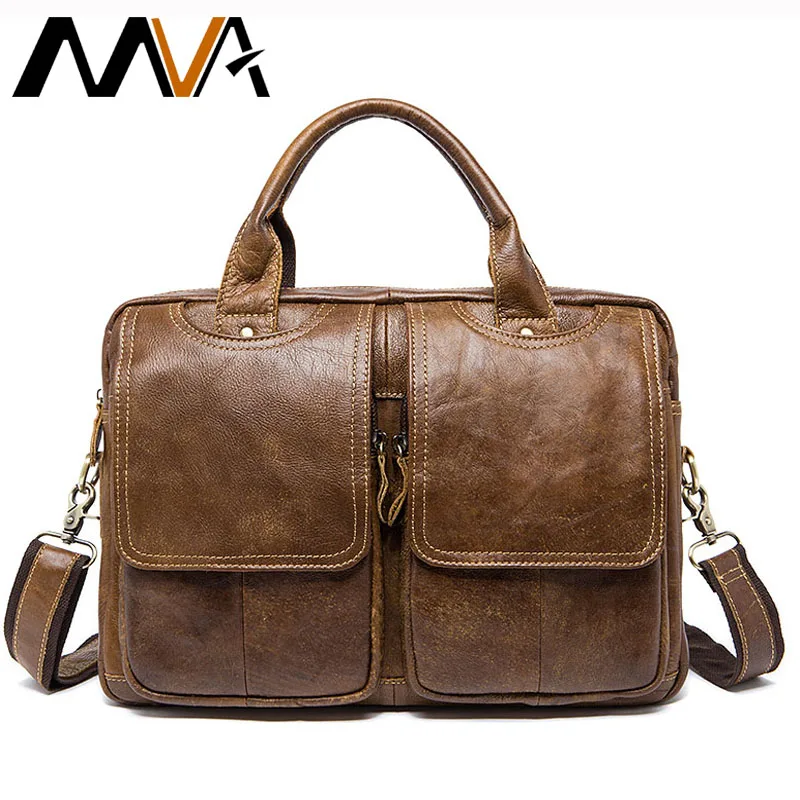 MVA Men\'s Bag Genuine Leather Messenger Bag Men\'s Shoulder Bags for Men Big Totes Men Crossbody Bags Leather Man Handbags