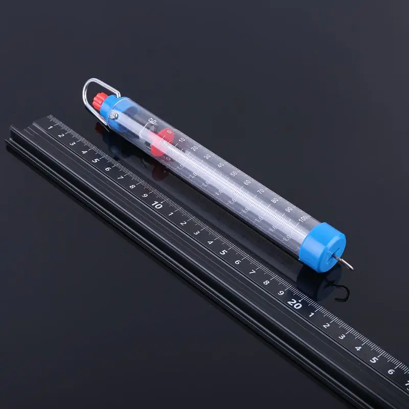 1N/100g Newton Meter Force Meter Spring Dynamometer Spring Dual-Scaled Balance for Physical Experiment