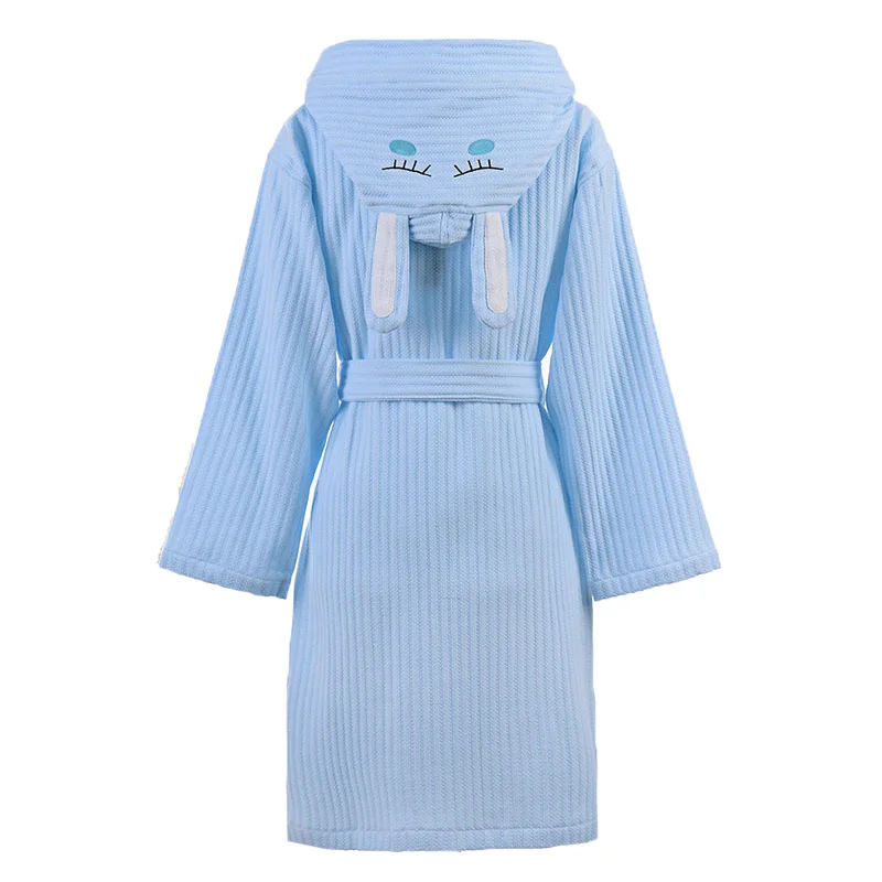 Hooded Robe Bathrobe Soft Nightgowns Winter Casual Thick Robe Cotton Kids Casual Homewear Boy&Girls Hooded Toweling Terry Robe