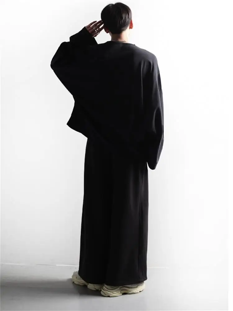 

Men's Long-Sleeve T-Shirt Spring And Autumn New Pullover Short Classic Simple Neutral Leisure Loose Large Size T-Shirt