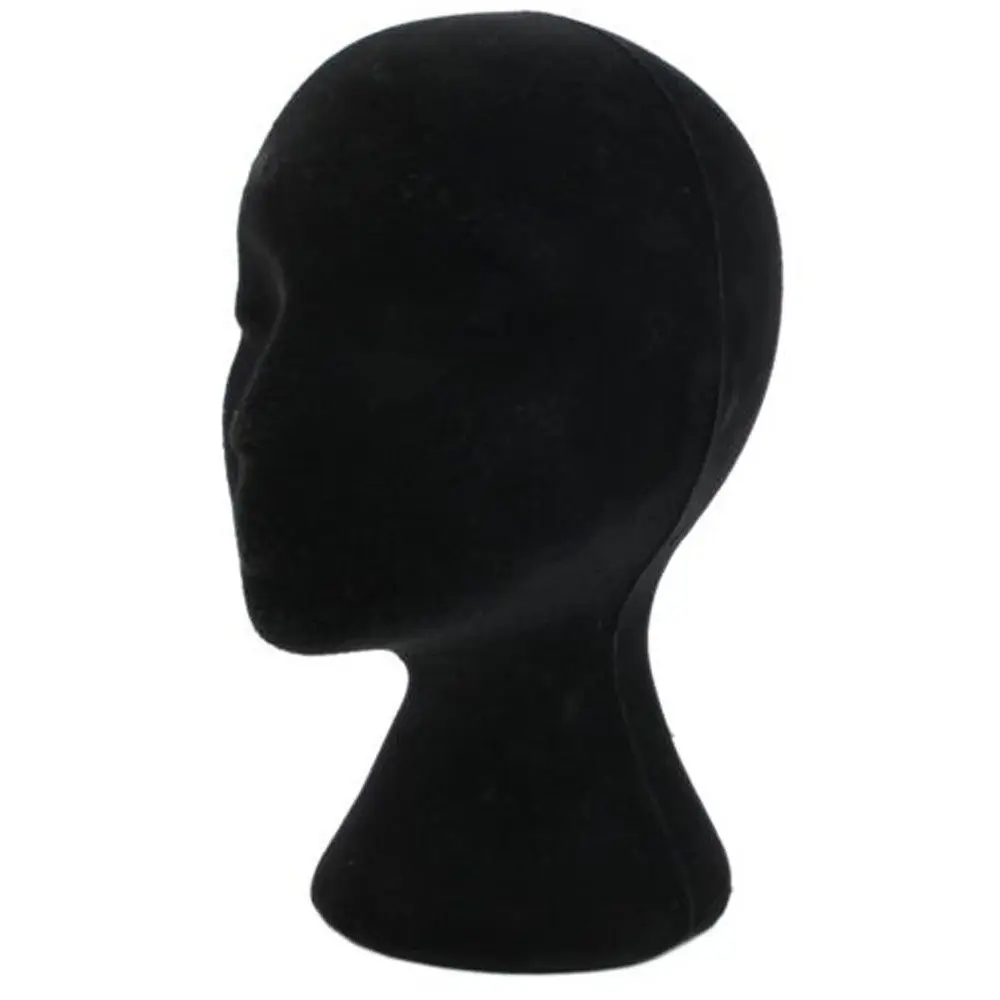 Female Styrofoam Mannequin Head Wig Stand Black Wig Glasses Hat Display Stand Popular Foam Head Model Storage Holders White 1PC