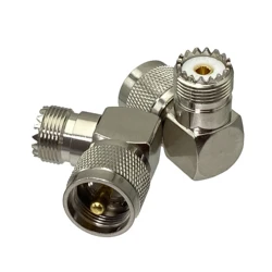 1pcs PL259 PL-259 male Plug to UHF female SO-239 SO239 Jack Right Angle 90 Degree adapter connector RF Coaxial Wire Terminal