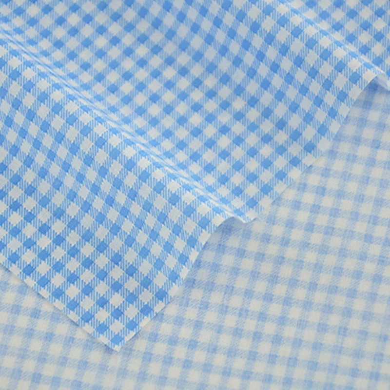 Rosa und weiß karierter Baumwollstoff zum Nähen von Steppdecken, Puppenzubehör, Material, Patchwork-Stoff im Meterware, dünn – Detail 34