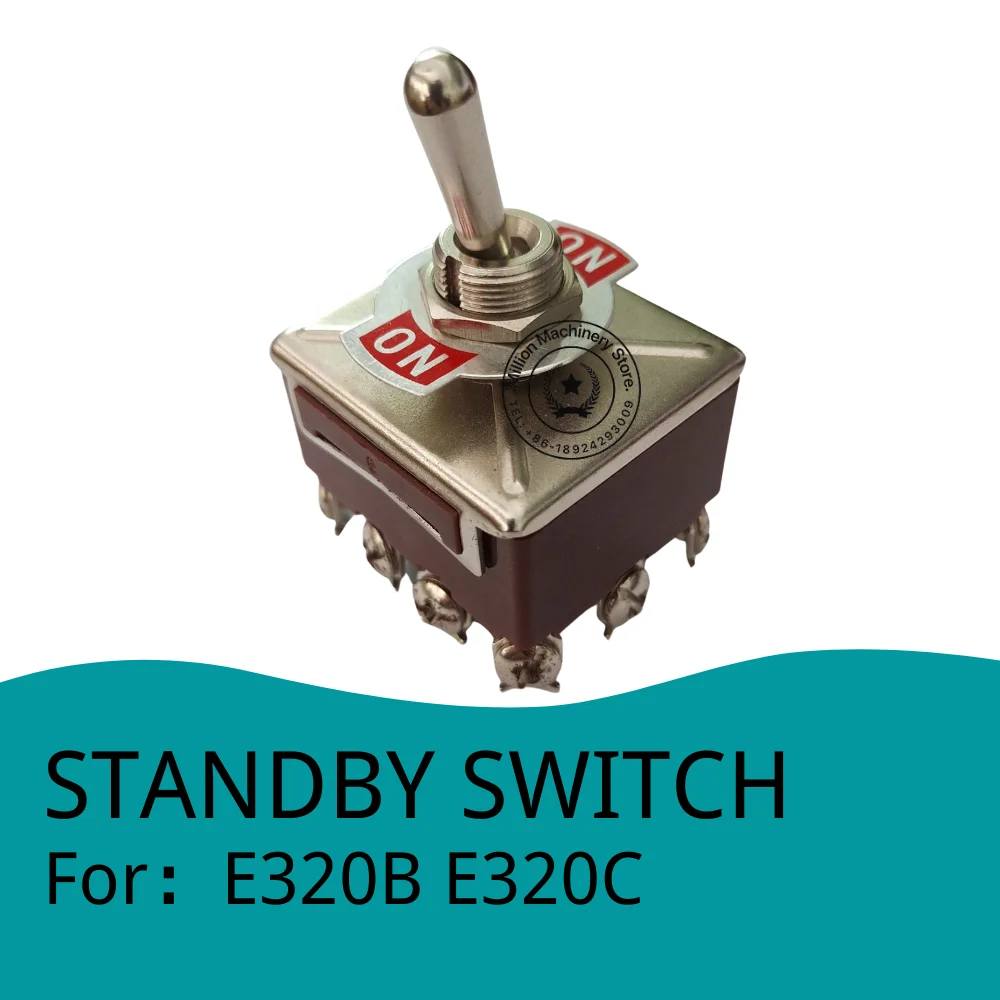 Excavator standby switch for CATERPILLAR CAT E320B E320C 15A 250VAC 10A 380VAC 12 Pin Line ON -ON Excavator Accessories