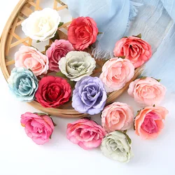 10/20Pcs 4cm Rose Artificial Flower Silk Head For Wedding Home Decoration DIY Garland Scrapbook Gift Box Craft Fake Flower Decor