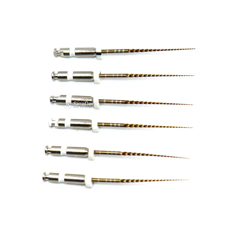 6pcs/pack Dental Endo Files Gold PATH Files 016 Heat Activation for Endodontics Dental Drills