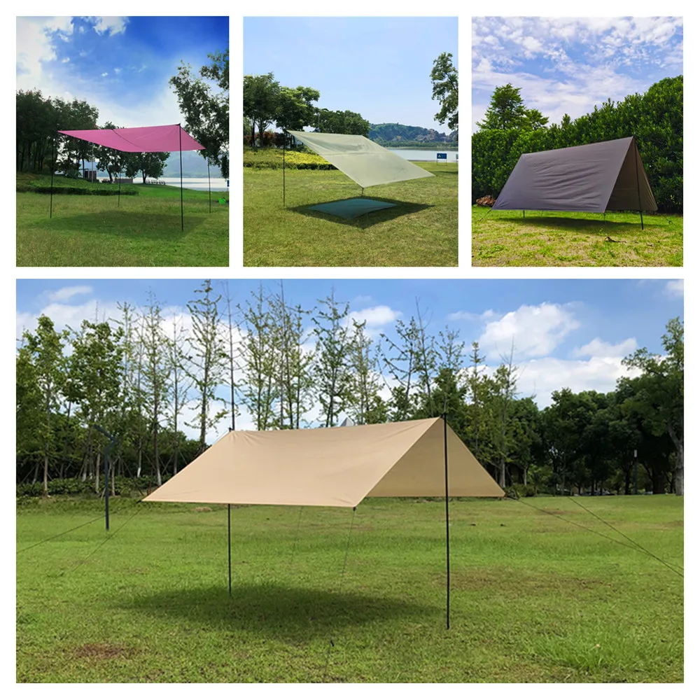 2 m/1,86 m Set mit 2 Teleskop-Zeltstangen, verstellbare Stahlstangen für Sonnenschutz, Plane, Überdachung, Camping, Wandern, Wandern, leicht – Detail 6