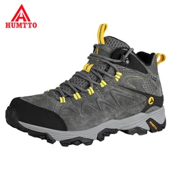 HUMTTO Wandern Schuhe Mann Wasserdicht Turnschuhe für Männer Leder Trekking Stiefel Herren Camping Jagd Berg Tactical Ankle Stiefel