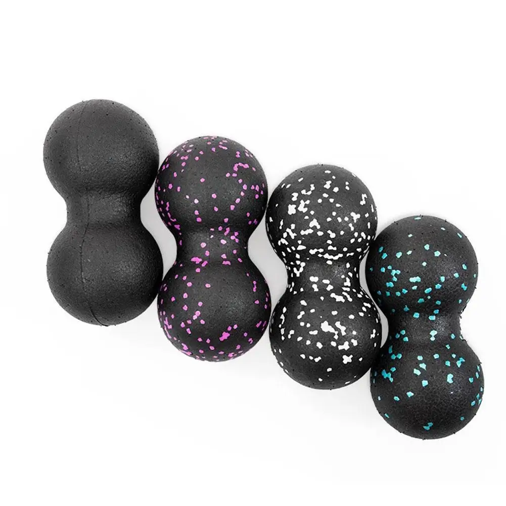 16*8CM EPP Fitness Ball Double Lacrosse Massage Ball Mobility Peanut Ball for Self-Myofascial Release Deep Tissue