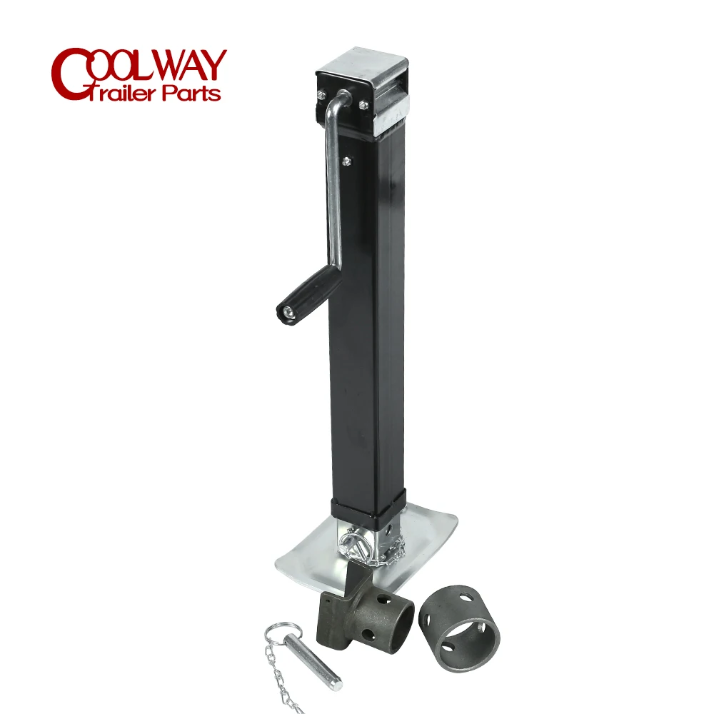 

Heavy Duty 1500KG Side Wind Square Trailer Jack Removable Fixture Pipe Weld On Drop Leg Corner Steady Parts Accessories