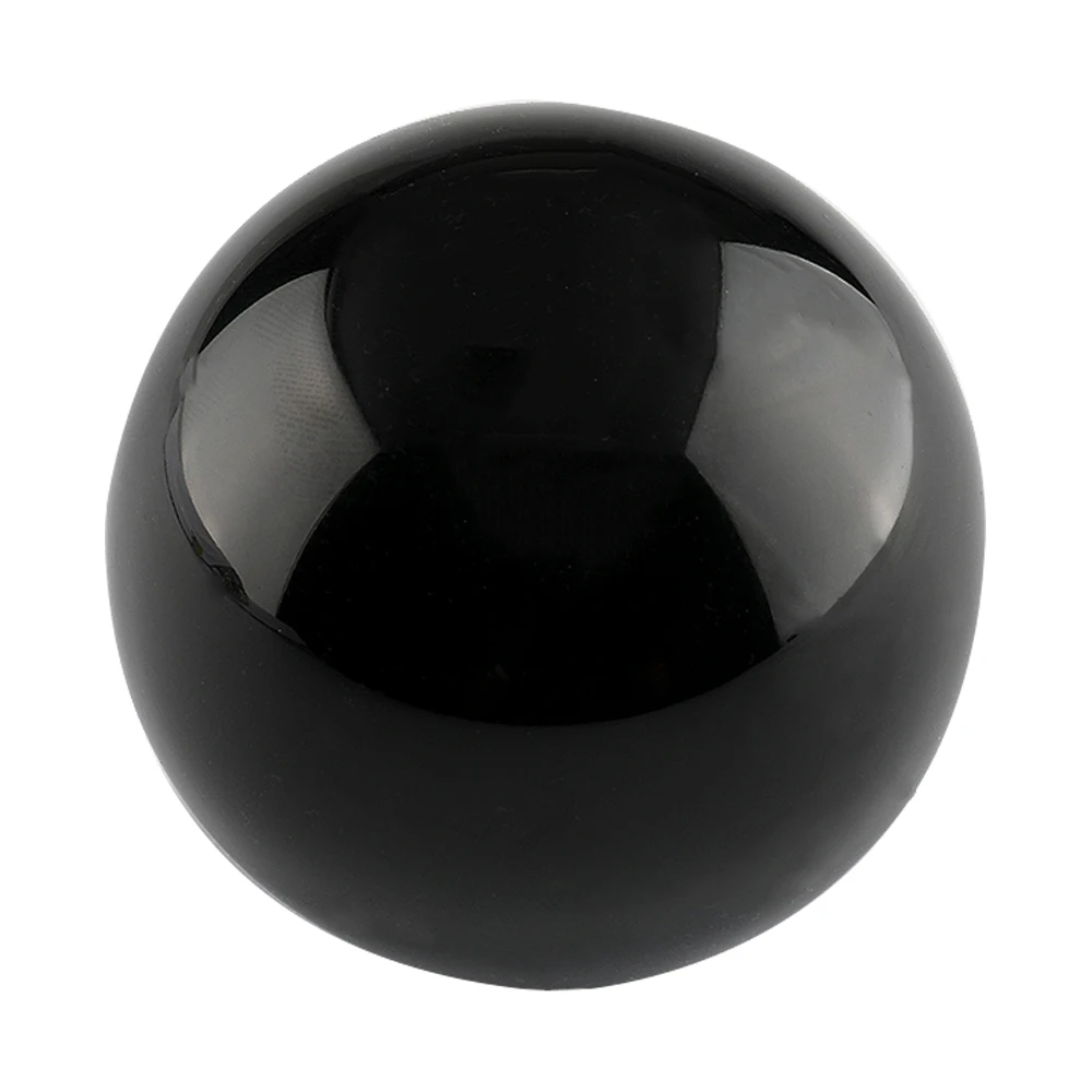 Round Gear Knob Short Shifter Knob For Universal Car Acrylic Shift Knob Black Silver SK-1006
