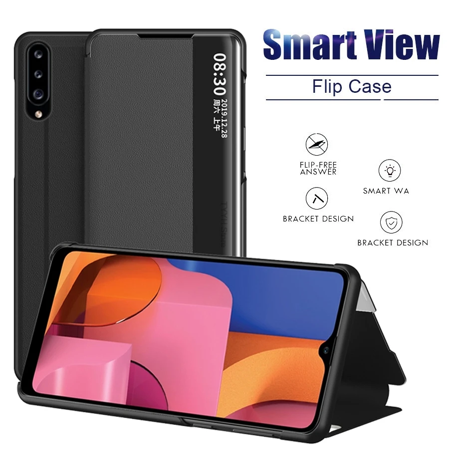 View Smart Flip Case for Samsung Galaxy Note 10 Plus Note 10+ Cover Fundas Leather Magnetic Cases for Samsung Note10 Plus Etui