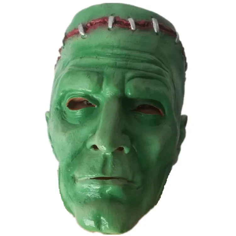 

Horror Latex Mask Devil Headgear Mad Scientist Mask Scary Creepy Costume Prop For Masquerade Make-up Party Green