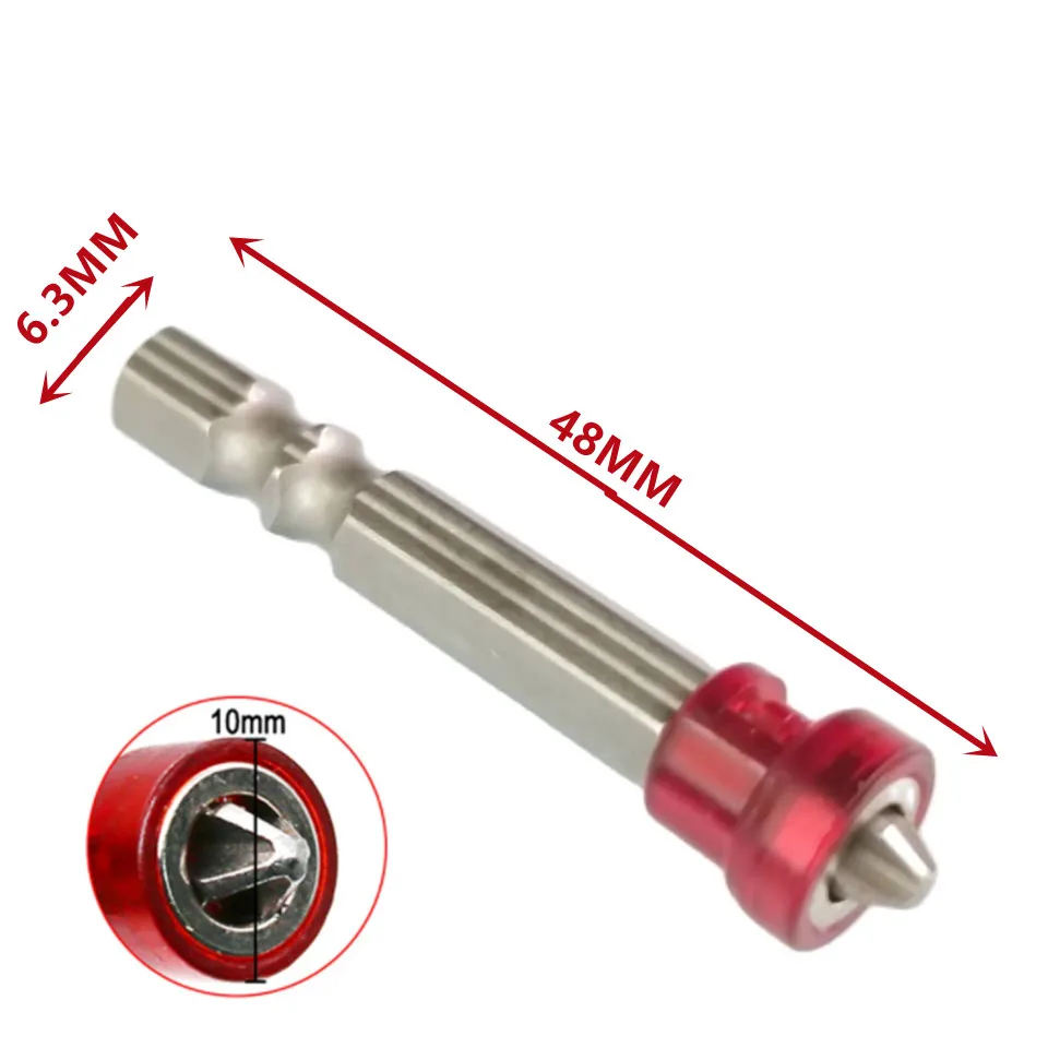 1 sztuk 1/4 Cal śrubokręt z sześciennym gwintem Bit śrubokręt magnetyczny krzyżowych PH2 śrubokręt magnetyczny s