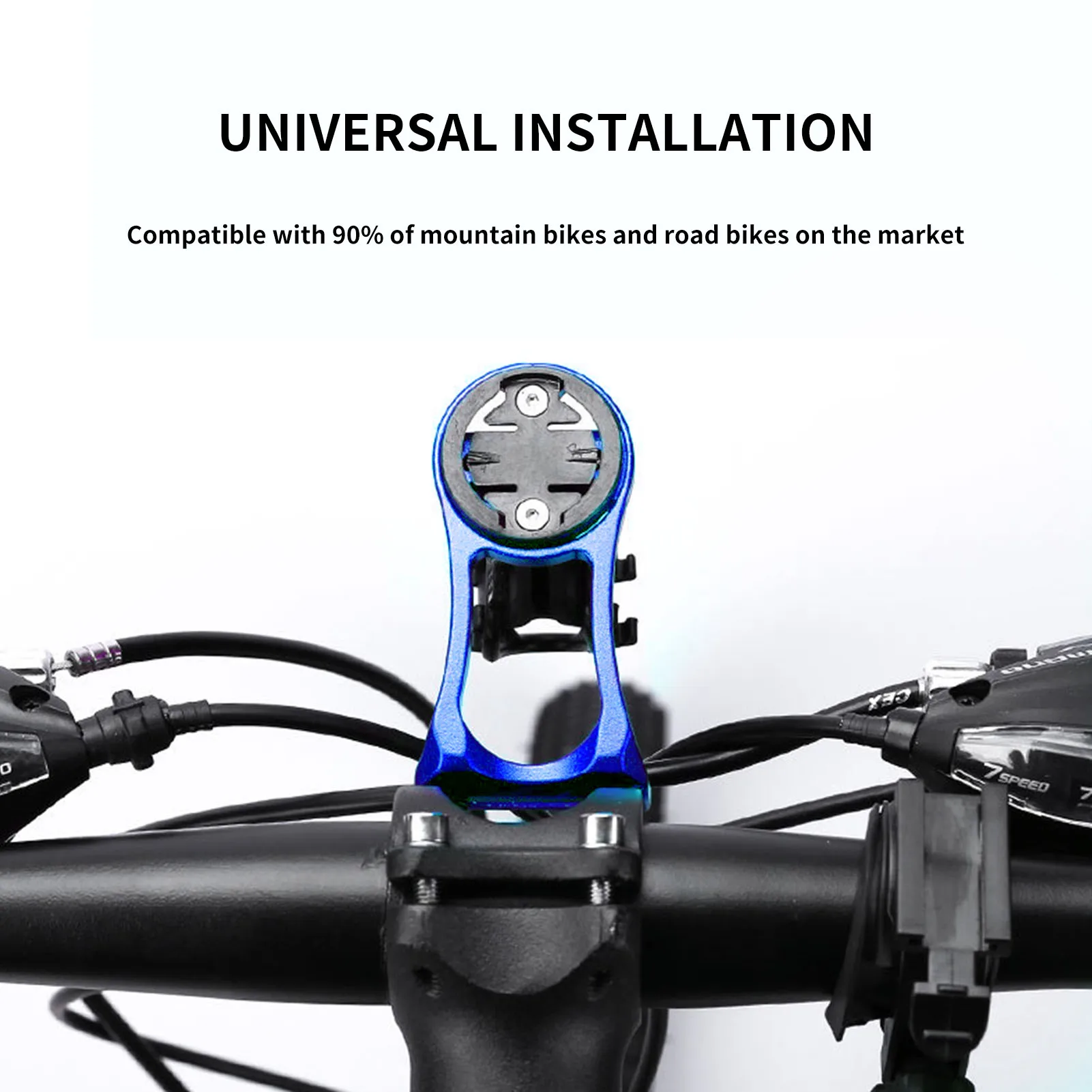 Aluminum Alloy Speedometer Stand Bicycle Stem Extender Durable Stopwatch Extension Holder Bike Computer Mount Flashlight Support