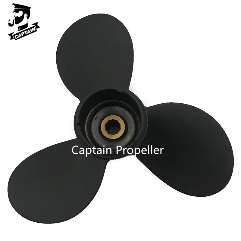 

Captain Outboard Propeller 7 1/2x7 Fit Suzuki Engines DF4 DF5 DF6 4HP 6HP 10 Tooth Spline Aluminum Propeller 58110-91JM0-019