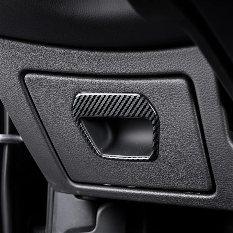 Car Styling Main Driving Storage Box Handle Decorative Frame Sticker For Audi A6 C8 2019 LHD Stainless Steel Accessories