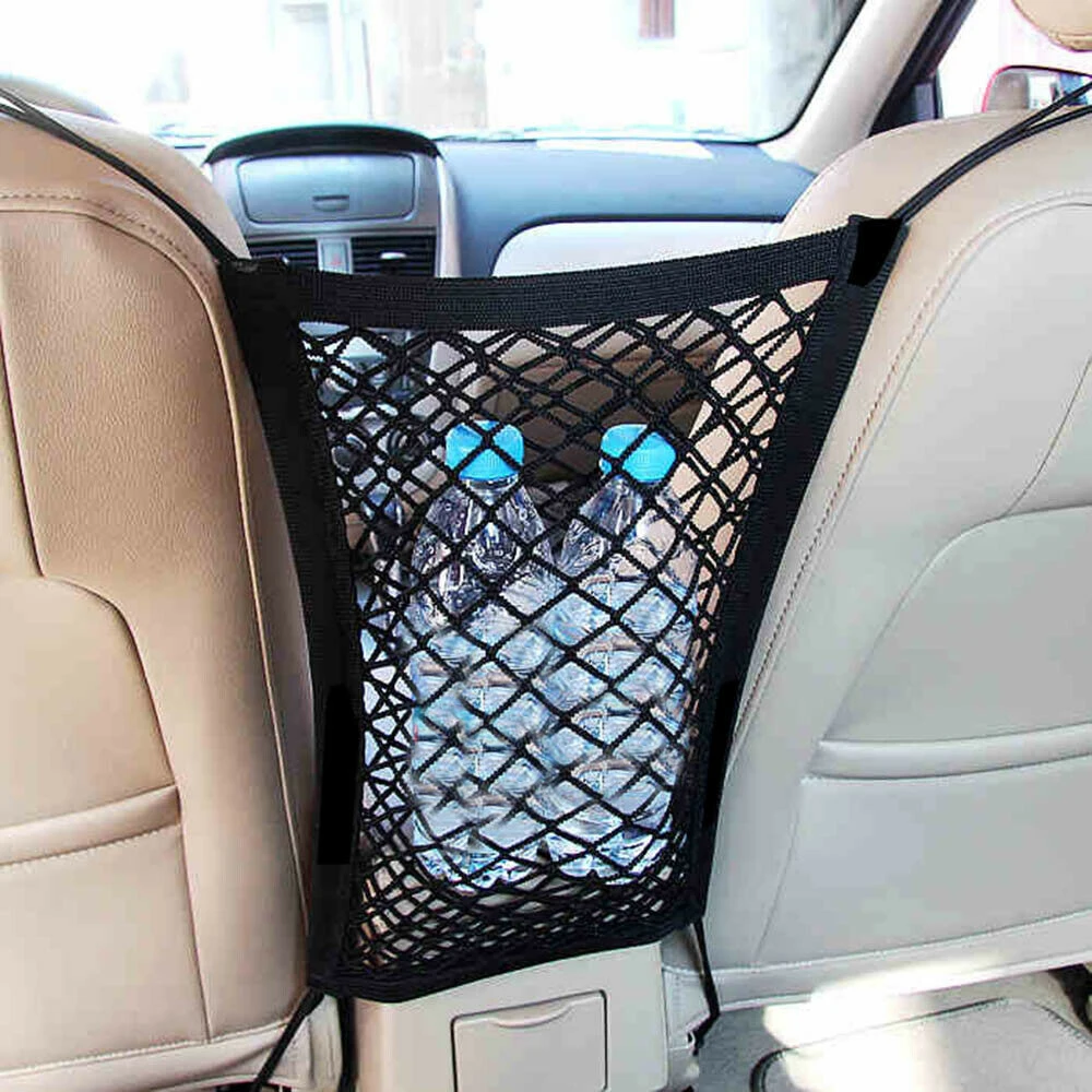 Strong Elastic Car Organizer Seat Back Storage Elastic Car Mesh Net Bag Between Bags Luggage Holder Pocket for Auto Vehicle