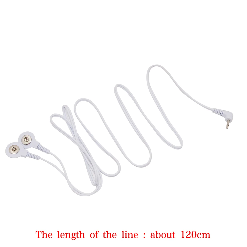 2/4Buttons New Electrode Lead for Tens Massager Electrotherapy Apparatus Electric EMS Connection Wire Tens Body Massage Cable