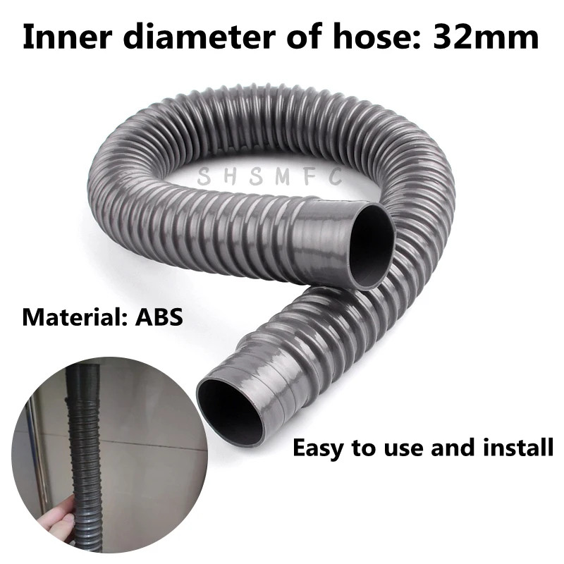 1pc 32mm Length 30~500cm Size Aquarium Corrugated Pipe Durable Fish Tank Inlet Outlet Hose Gardens Water Pipe Supplies Fittings