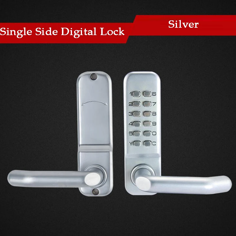 Long Handle Keyless Mechanical Digital Door Lock Password Keypad home Garden Yard Wooden Iron Gate lock Pushbutton