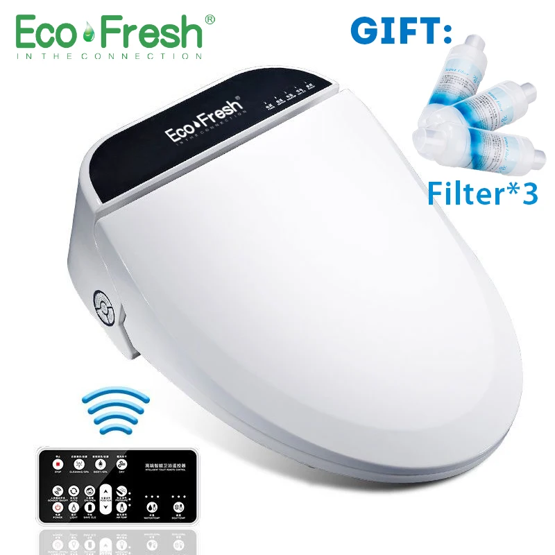 EcoFresh Smart toilet seat  Electric Bidet cover intelligent bidet heat clean dry Massage care for child woman the old